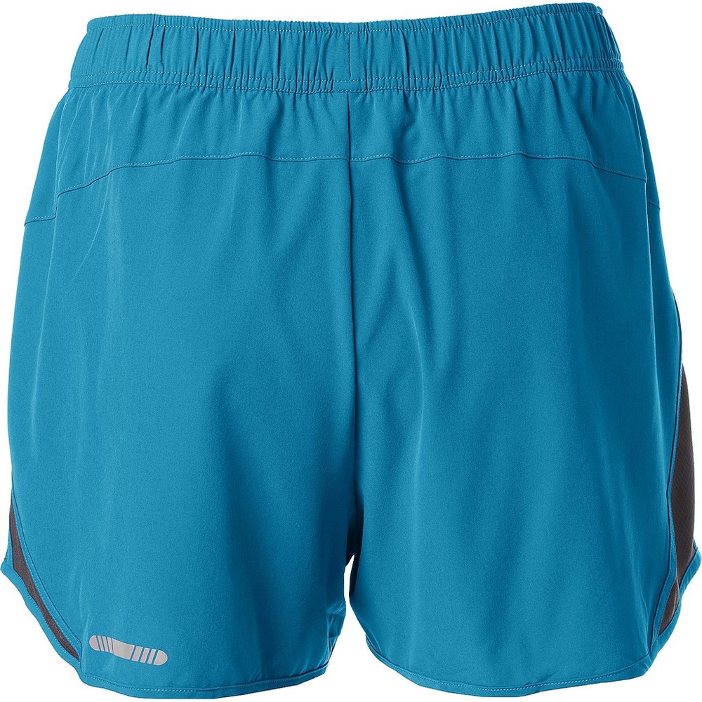 Women’s active shorts. 5 inches. More teal color than blue.